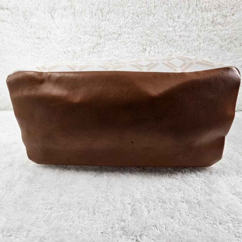 LIZ AND CO Signature Logo Faux Leather Top Snap Tote Shoulder Shopper Bag - Picture 8 of 13